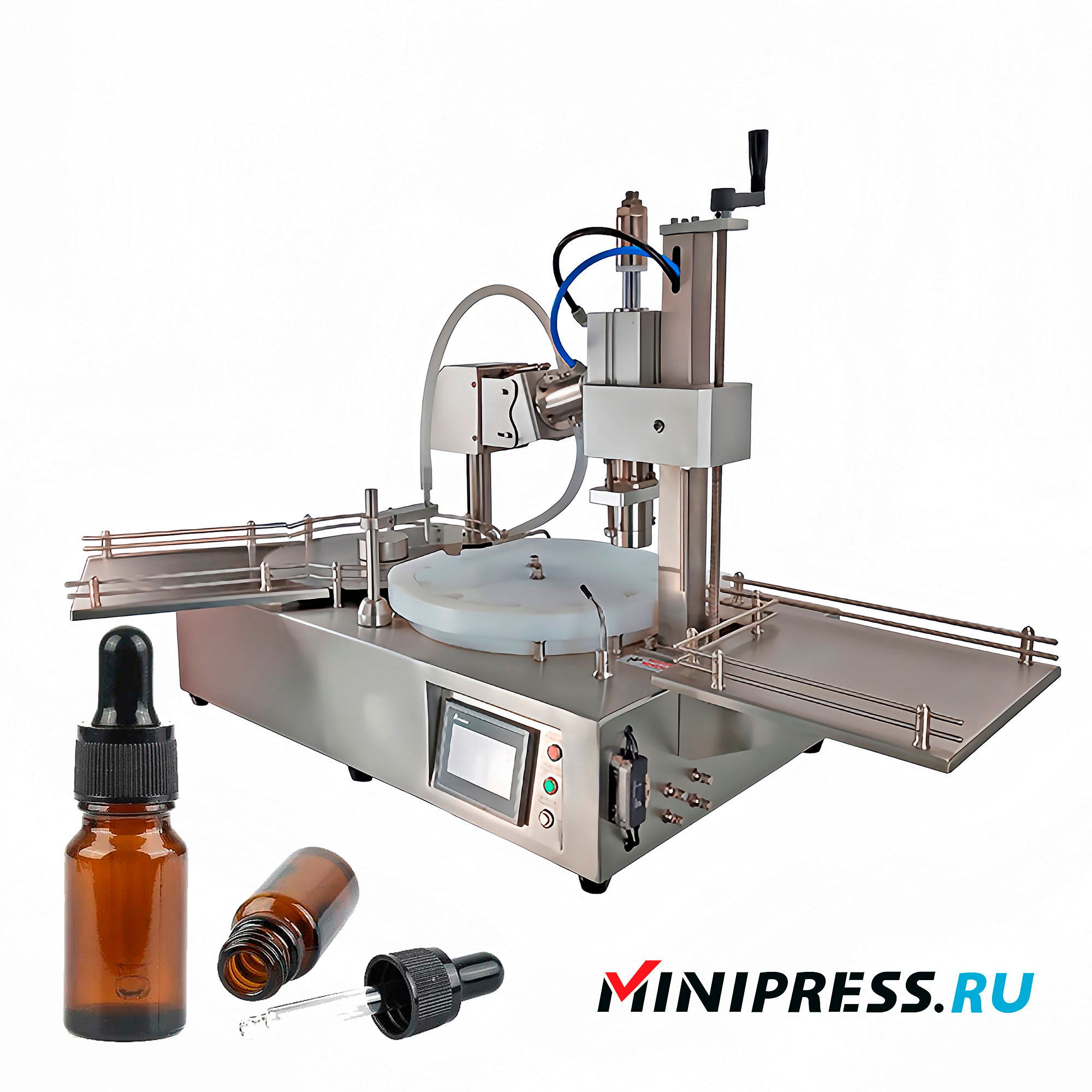 Ligne de remplissage et d'étiquetage de bouteilles en verre avec pipette GXL-35