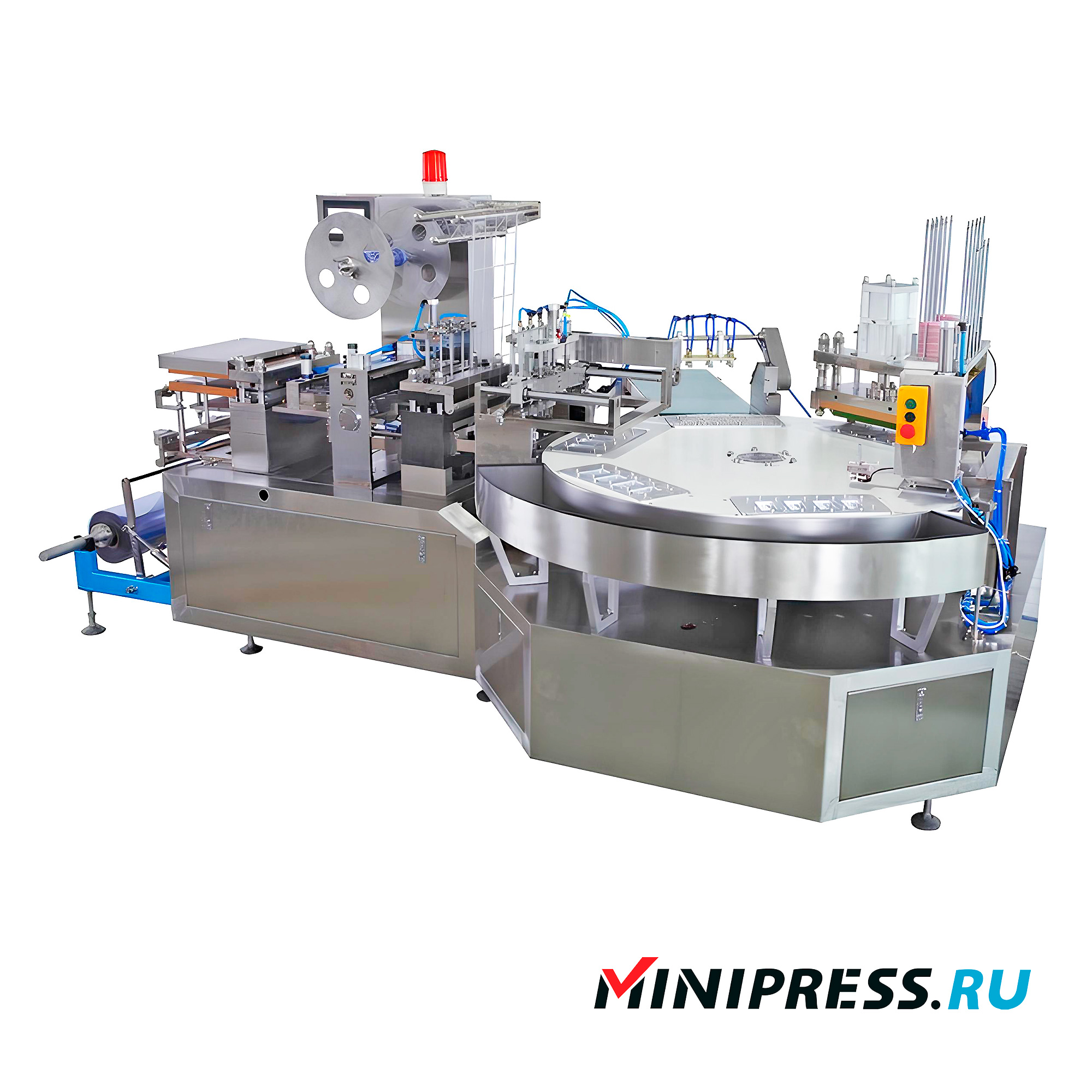 Machine d'emballage sous blister rotative automatique pour PVC et carton NZ-35