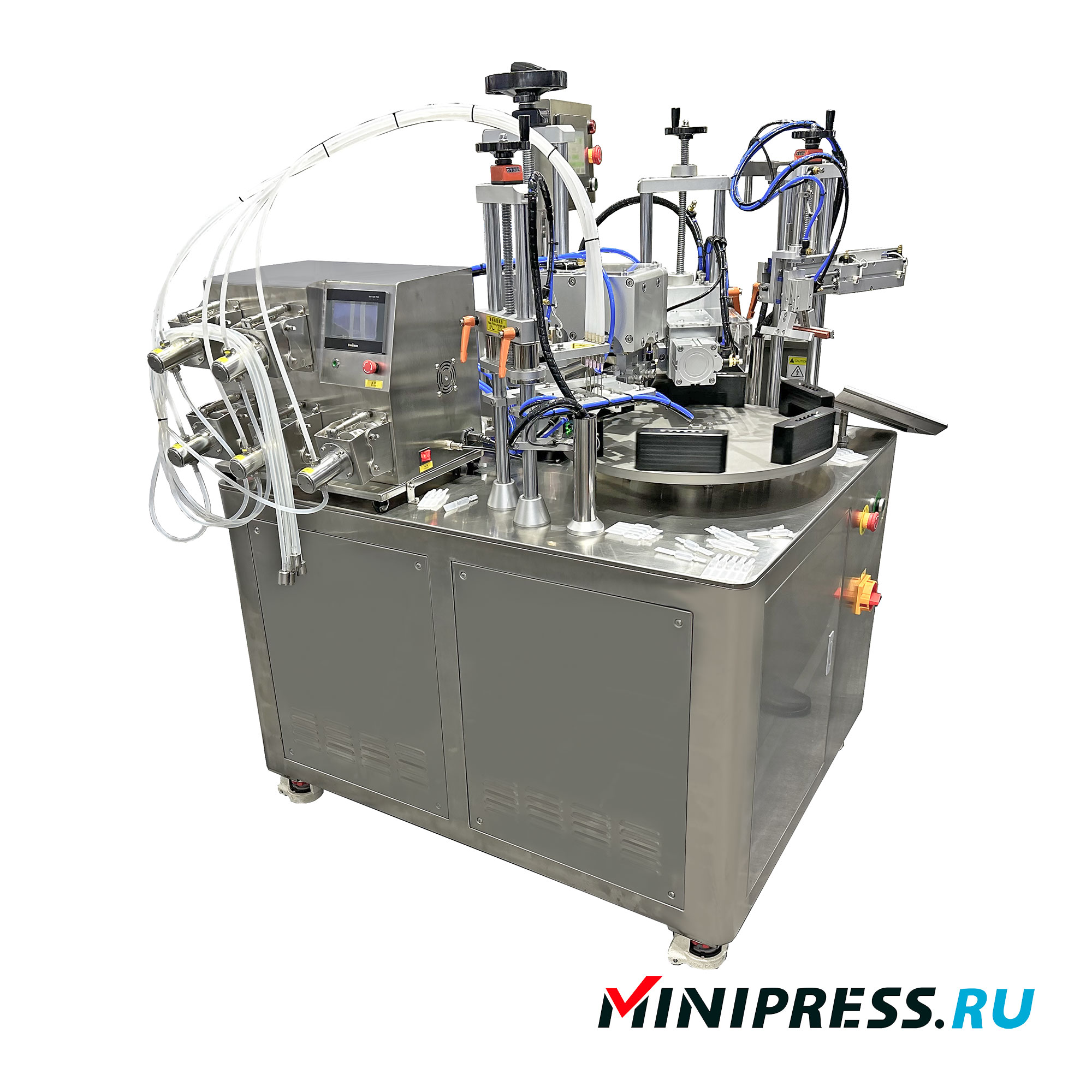 Machine semi-automatique de remplissage et de scellage de bouteilles en plastique BFS KJ-10