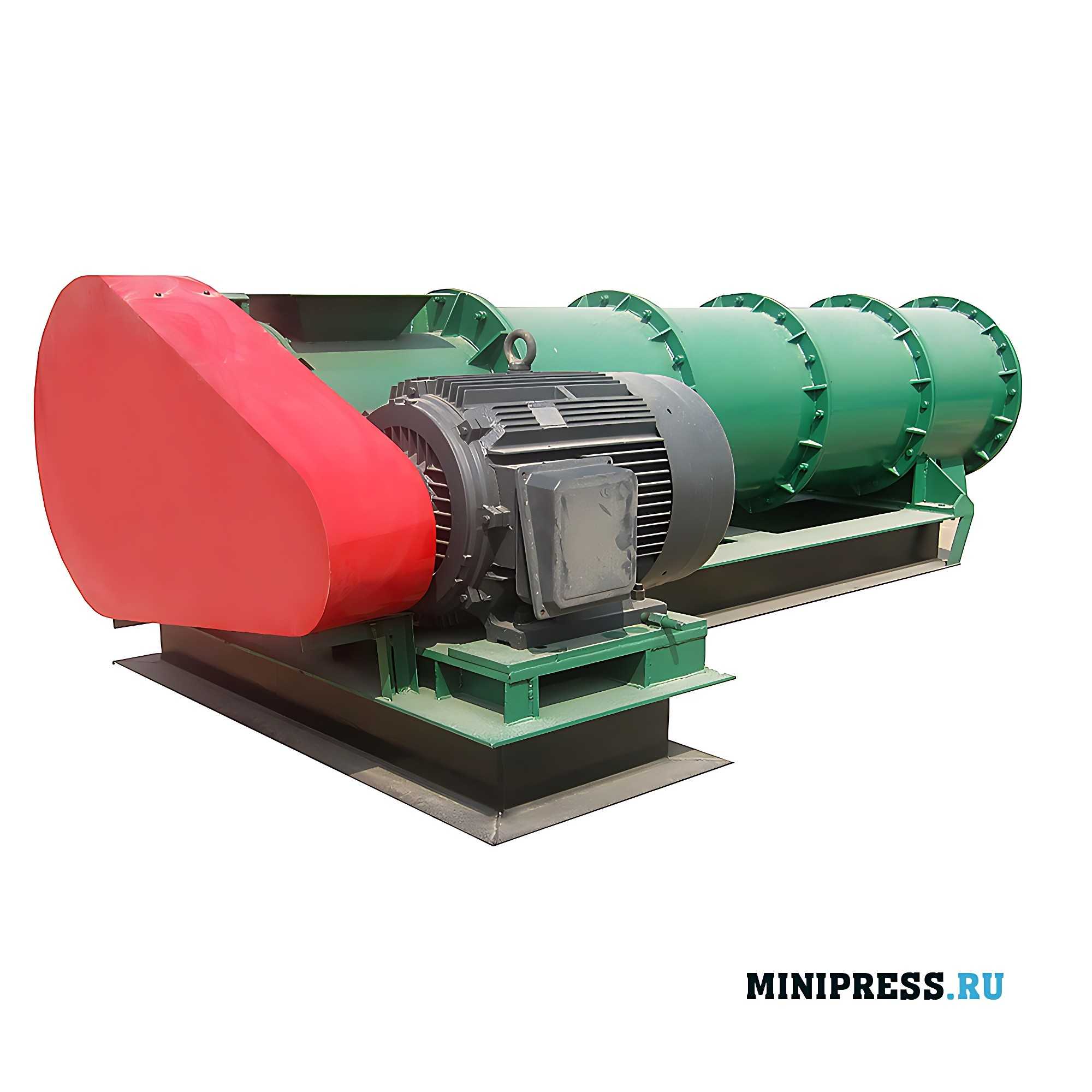 Horizontal granulator for organic granules JU-80