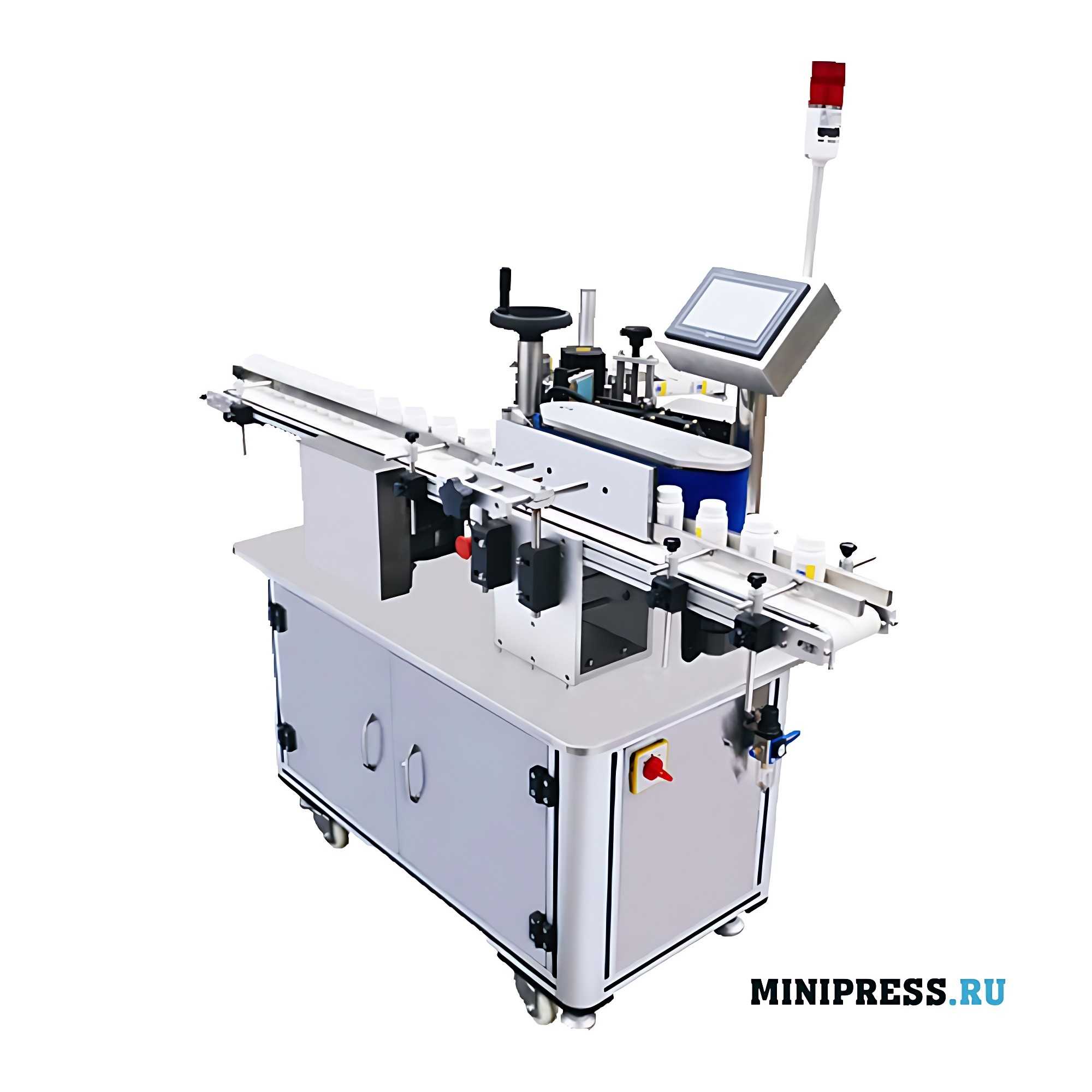 Sistema di etichettatura verticale programmabile per bottiglie rotonde TSTP 82