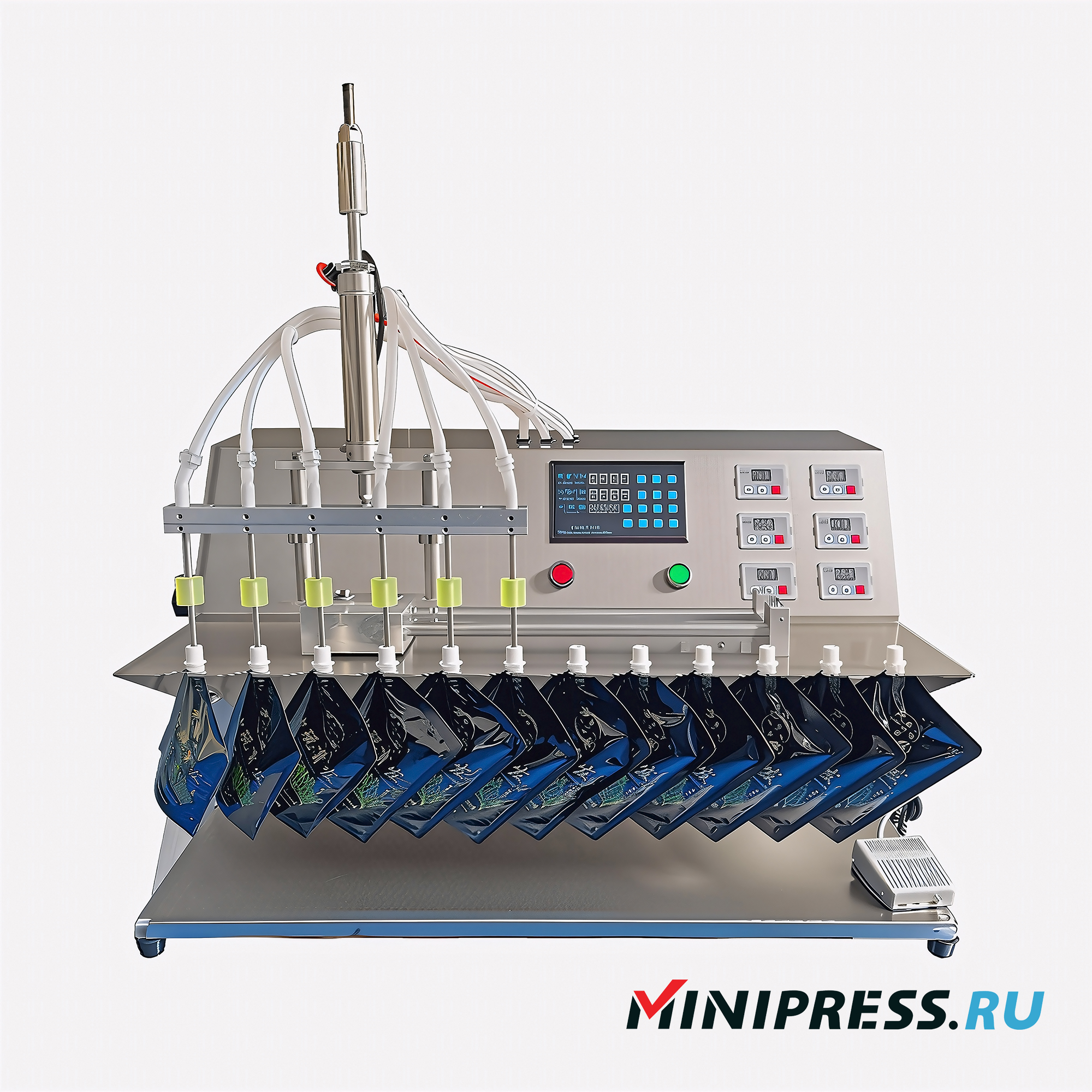 Настольная машина группового розлива в дойпак пакеты с винтовой крышкой RB-30