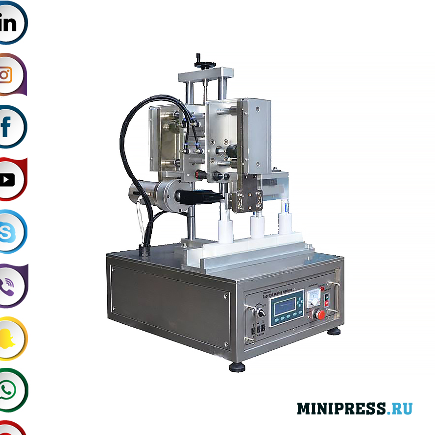 Semi-automatische ultrasone machine voor het afdichten van de randen van plastic buizen