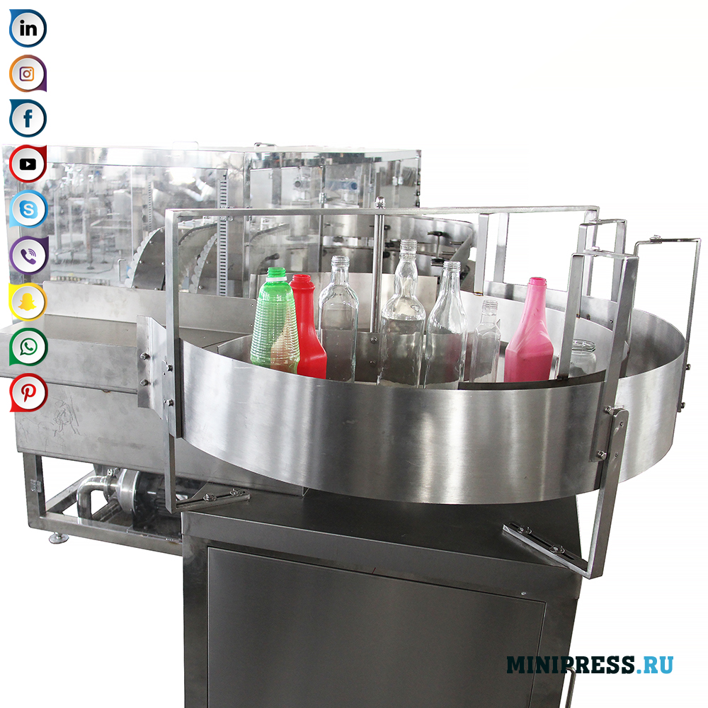 Automatische wasapparatuur voor plastic en glazen flessen en flessen