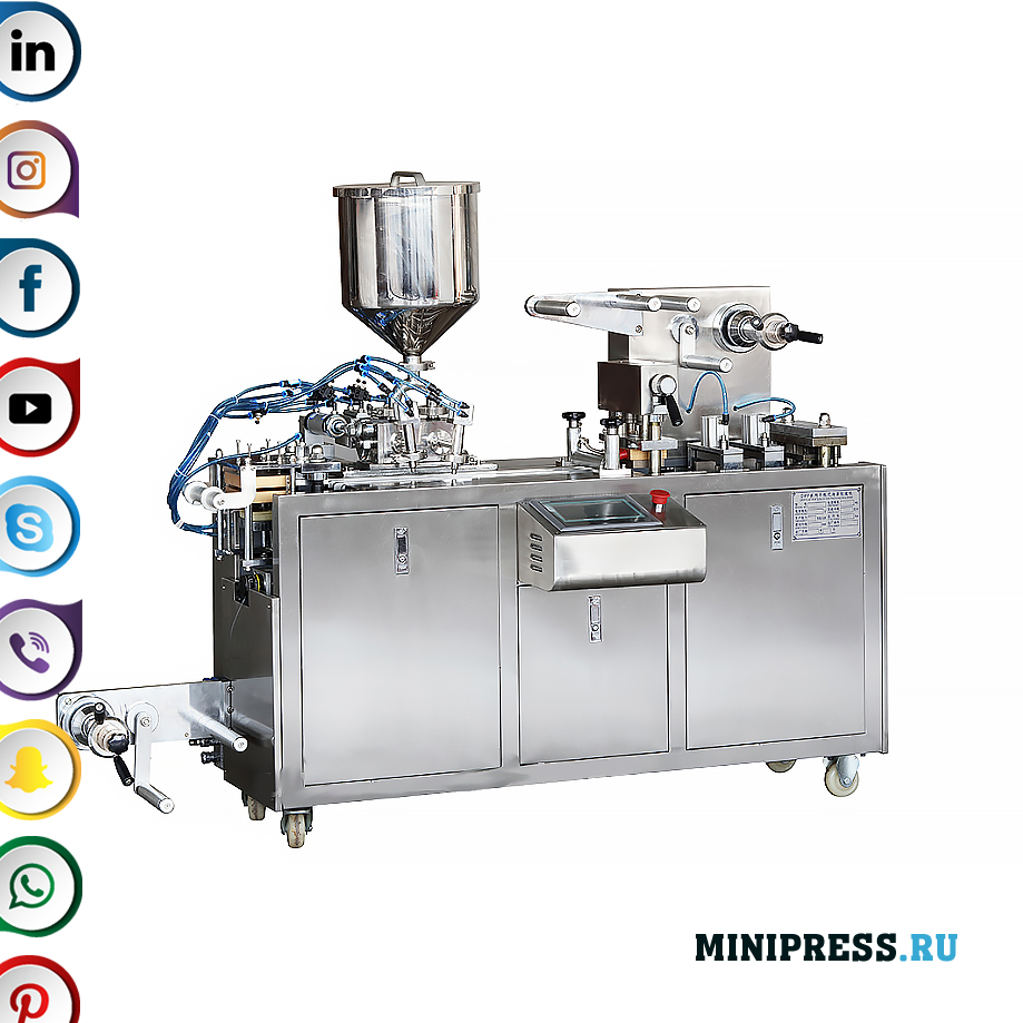 Equipment for packaging honey and liquid products in individual blisters