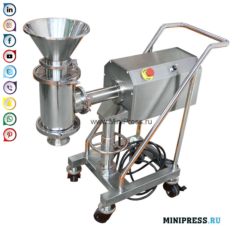 Equipment for the production of granules for pharmaceutical production
