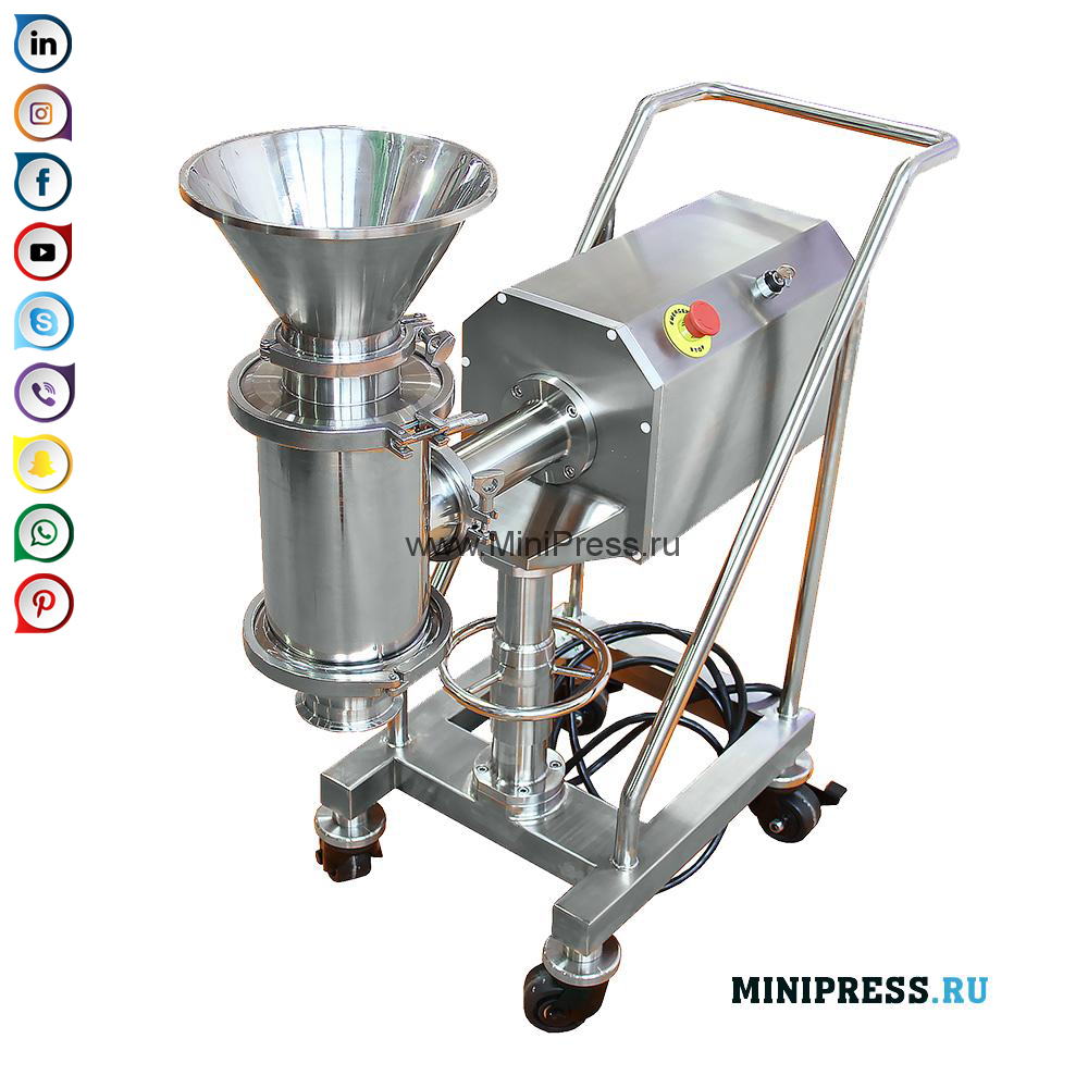 Equipment for the production of granules for pharmaceutical production