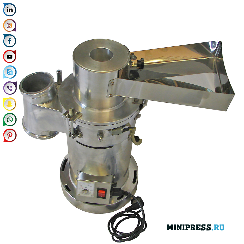 Equipment for grinding raw materials into powder in mills and grinders