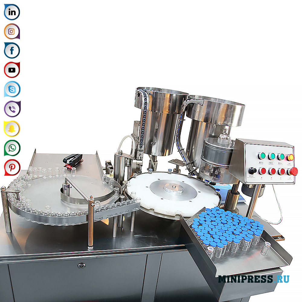 Automatic equipment for filling liquids in penicillin vials