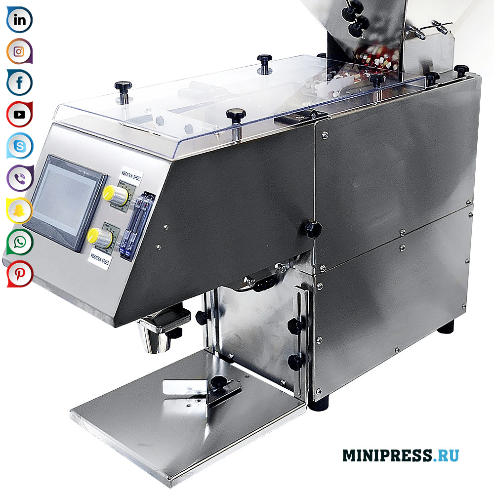 Automatic machine for counting and filling gelatin capsules and tablets