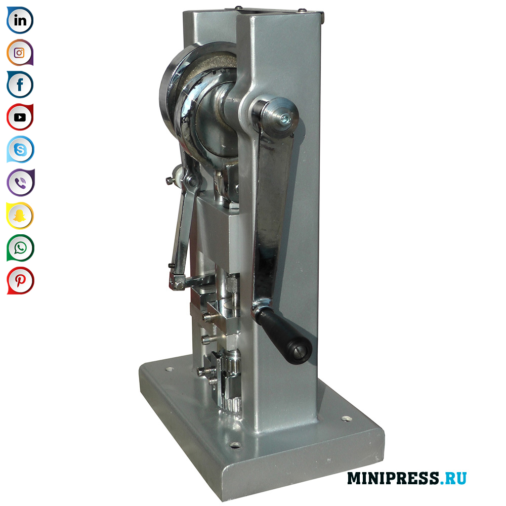 Manual laboratory tablet press