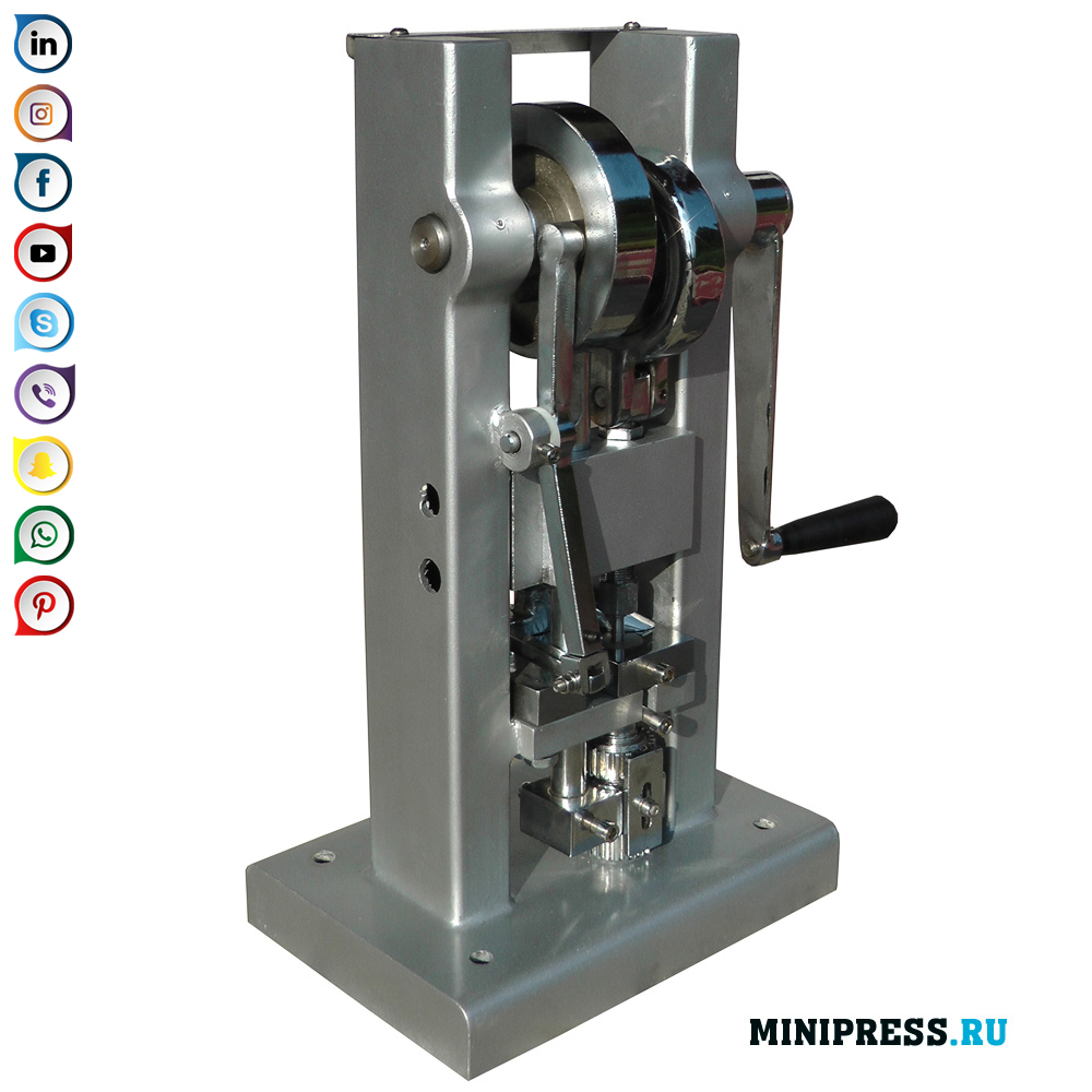 Manual laboratory tablet press