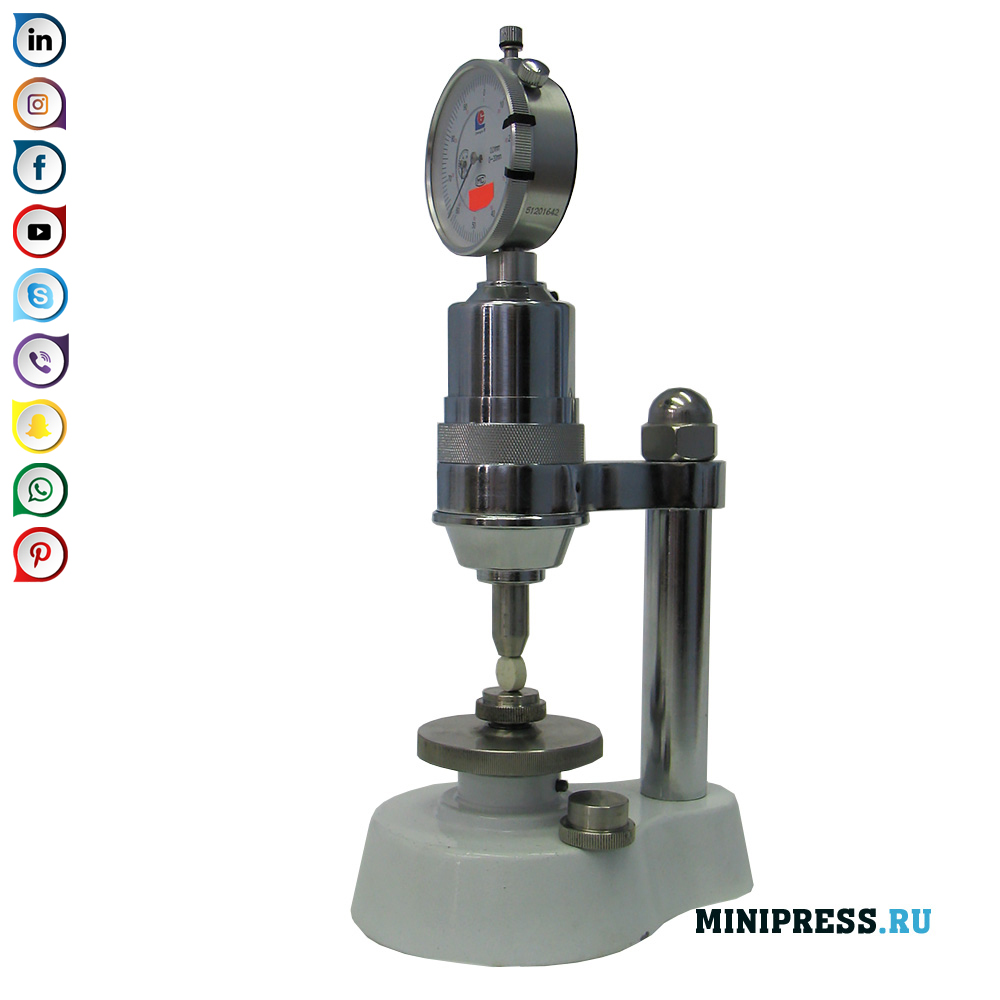 Laboratory measuring device for determining the hardness of tablets and granules