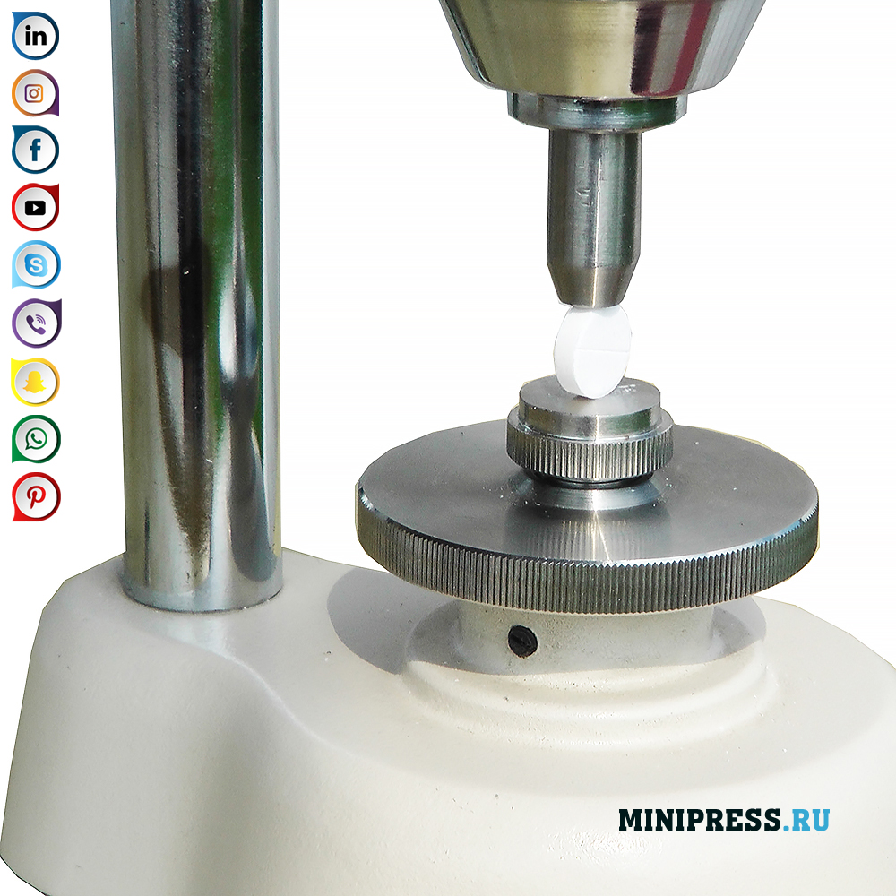 Dispositivo de medição de laboratório para determinar a dureza de comprimidos e grânulos