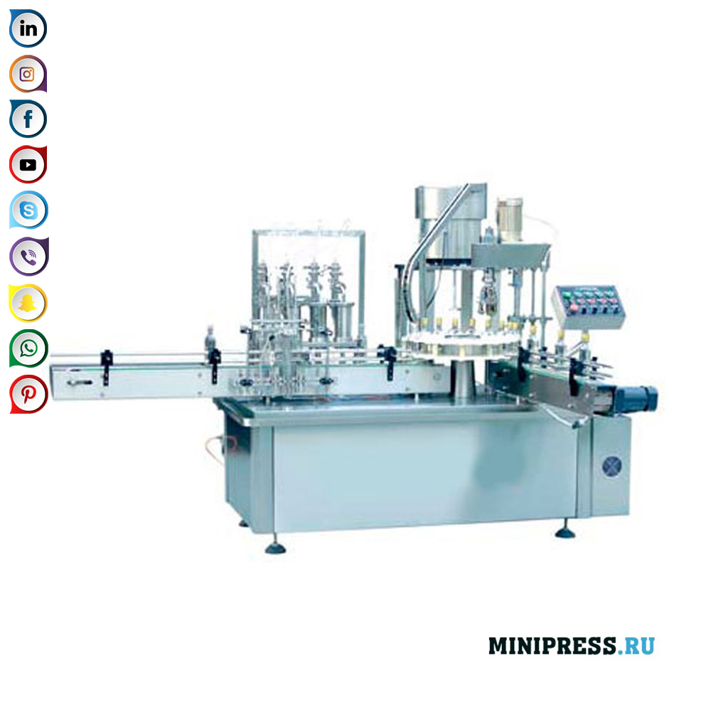 Linear filling and capping equipment