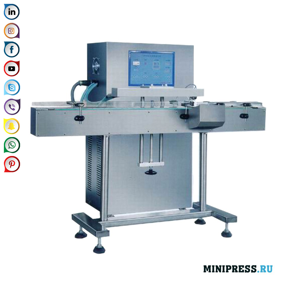 Equipment for induction sealing of the lid with aluminum foil