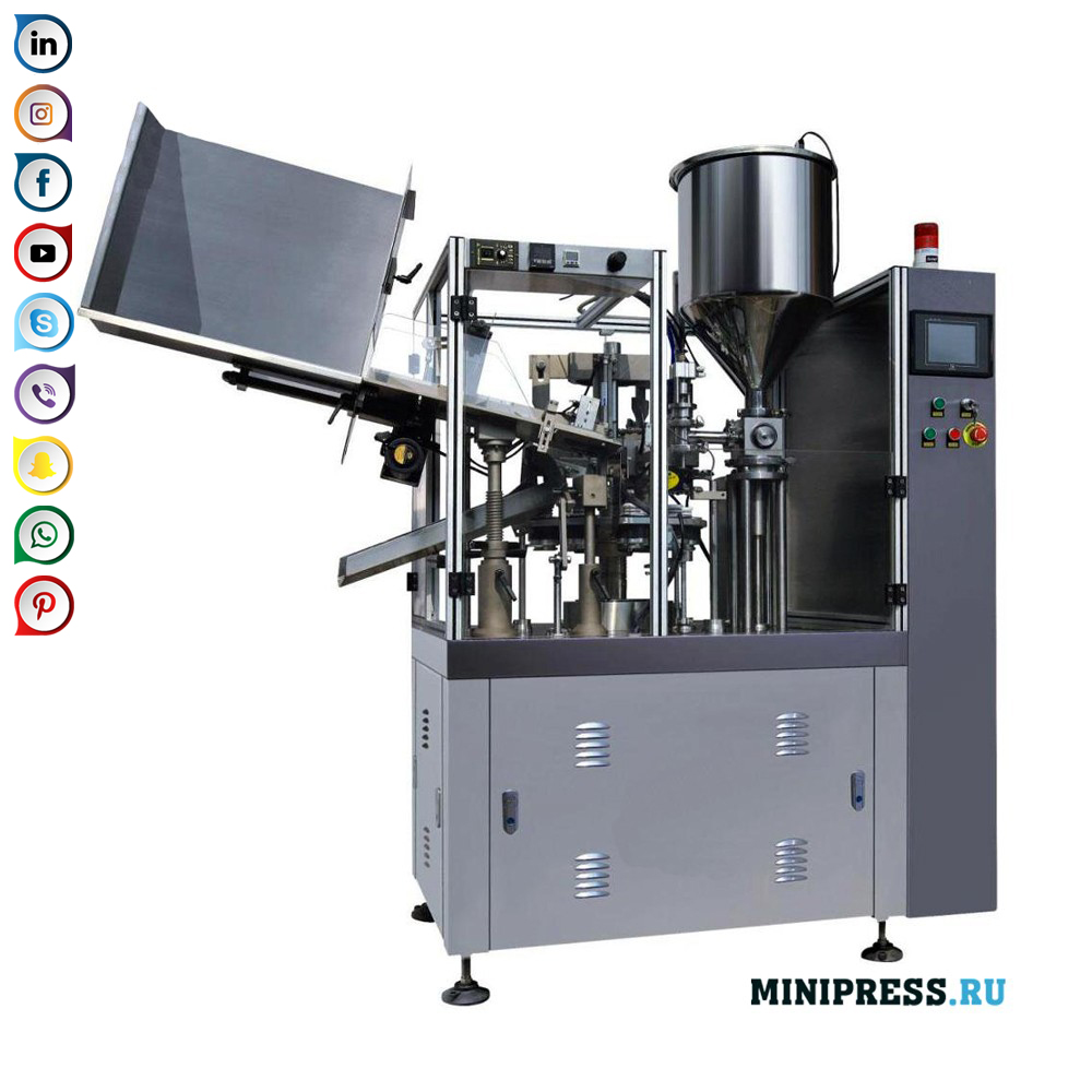 Automatic tube filling machine in plastic and laminated tubes
