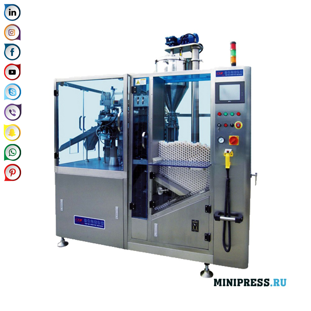 Automatic tube filling machine in plastic / laminated / metal tubes