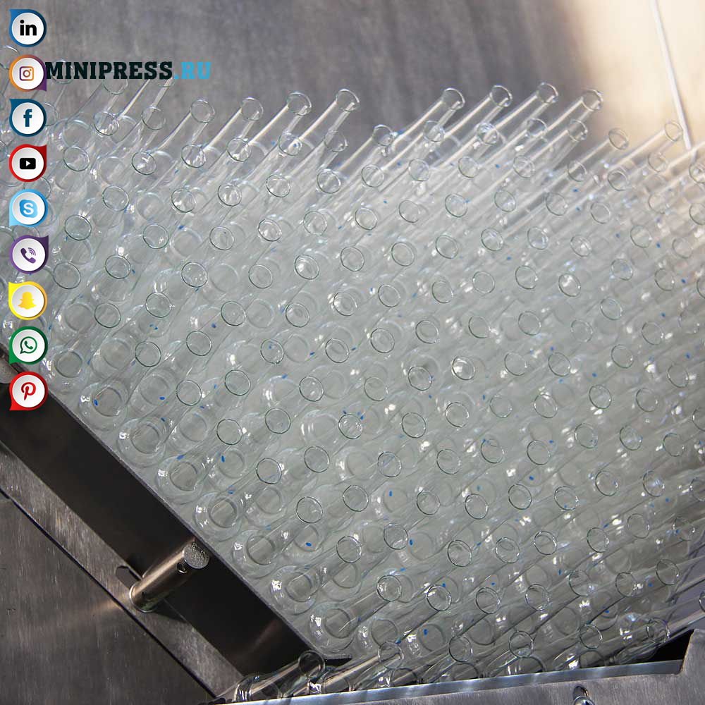 Ausrüstung zum Füllen und Verschließen von Glasampullen