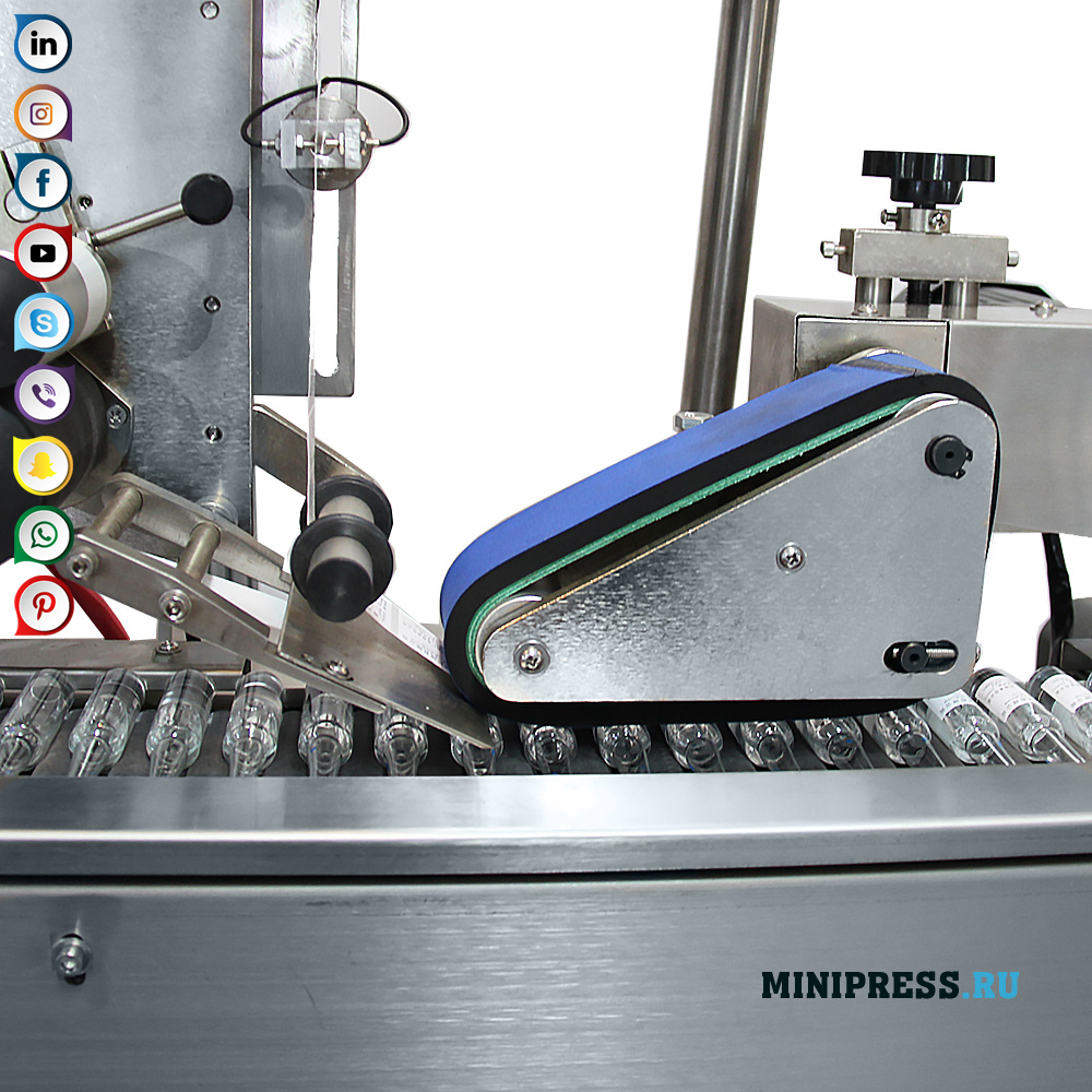 Μηχανή ετικετών για την επισήμανση των αμπούλων από γυαλί και των φιαλιδίων πενικιλίνης