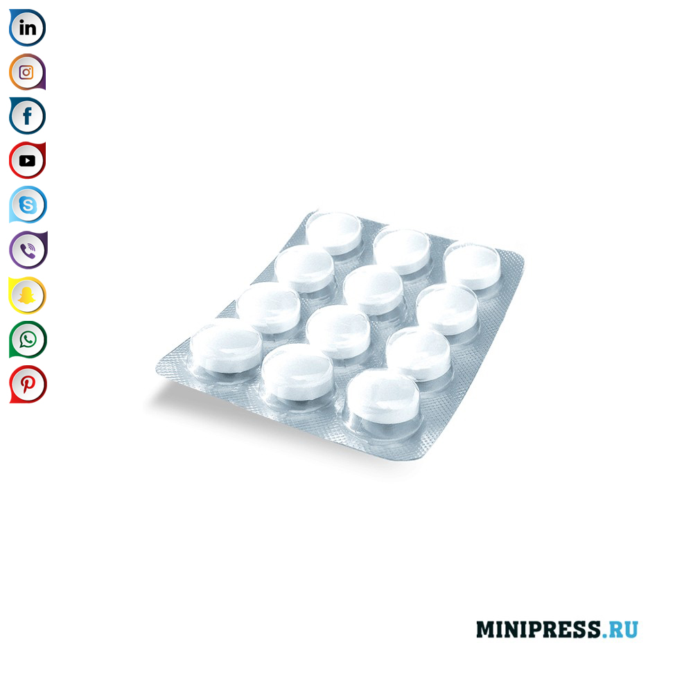 Csomagolási tabletták buborékfóliában