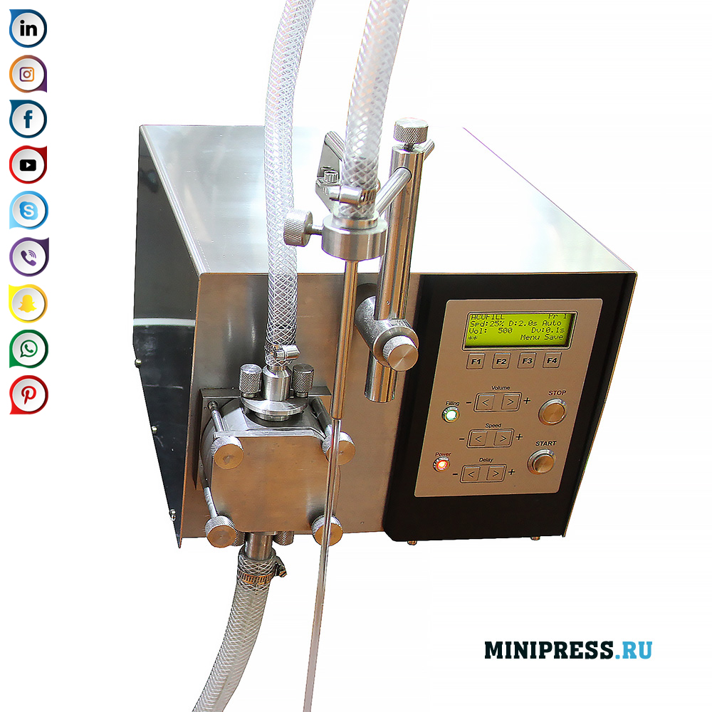 Programmable gear pump para sa dosing likido na mga materyales