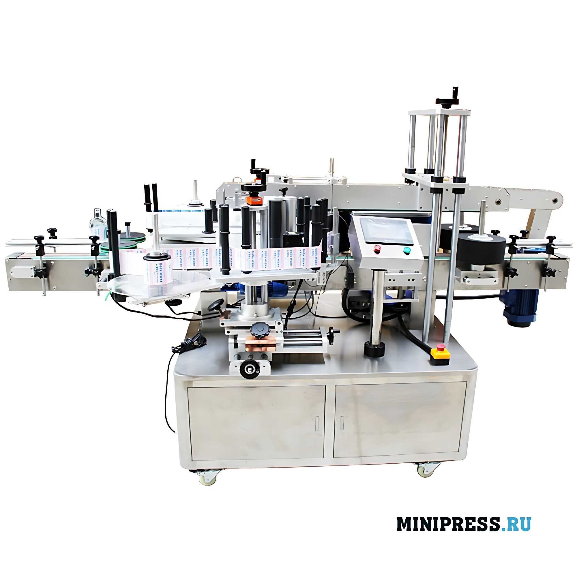 Automatic bottle labeling machine on both sides of the TSTP 84