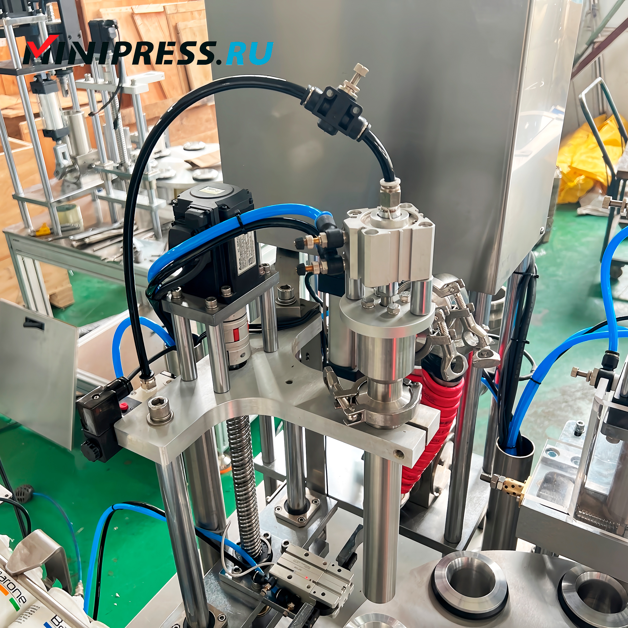Automatic line for packing silicone and polyurethane sealant into plastic tubes MN-01