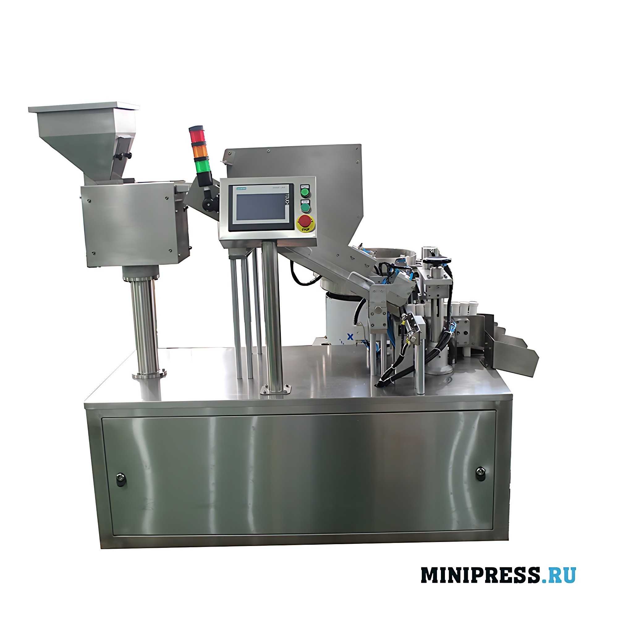 Automatic machine for group packaging of tablets into tubes GR-40