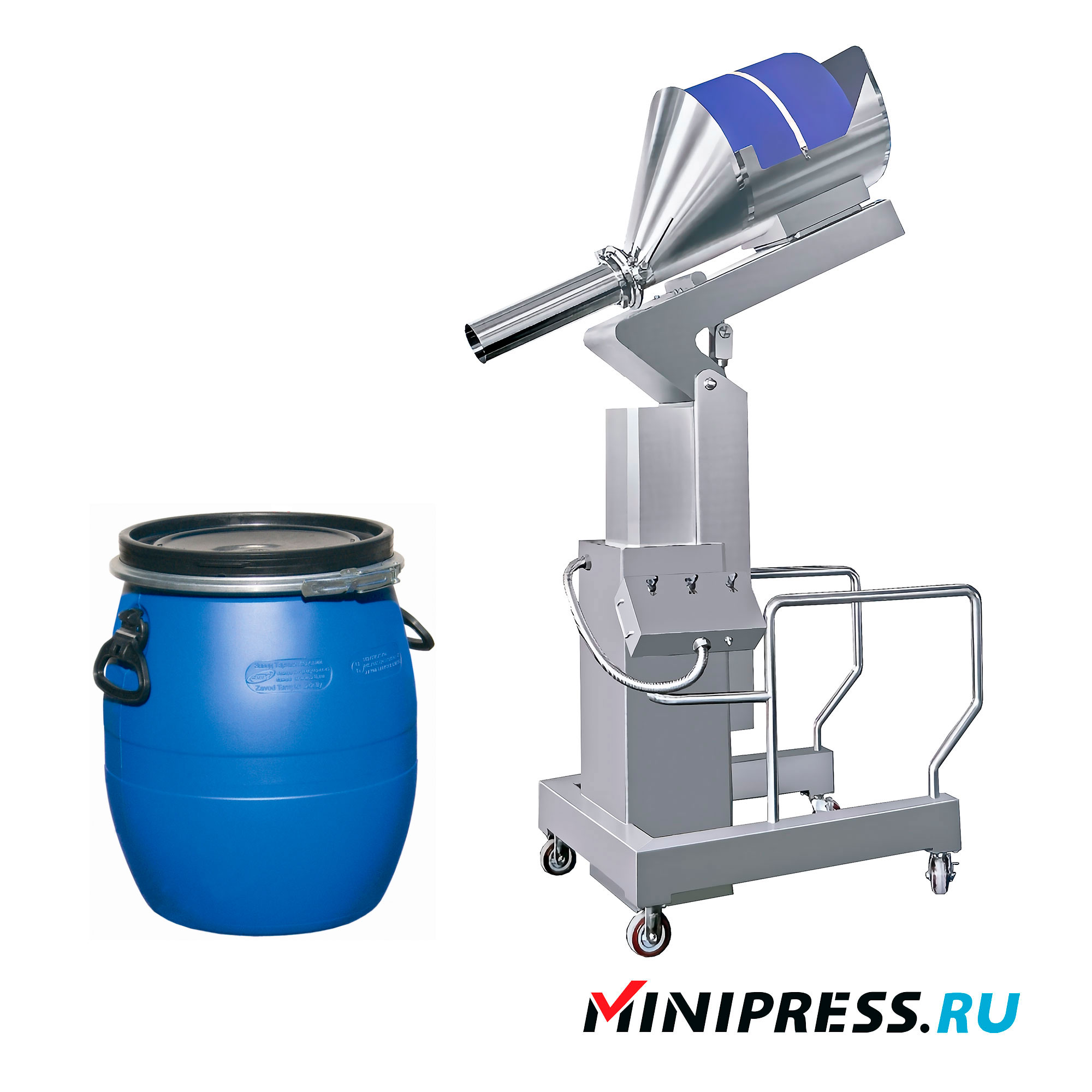 Automatic tipper for pharmaceutical powder containers FTA-15