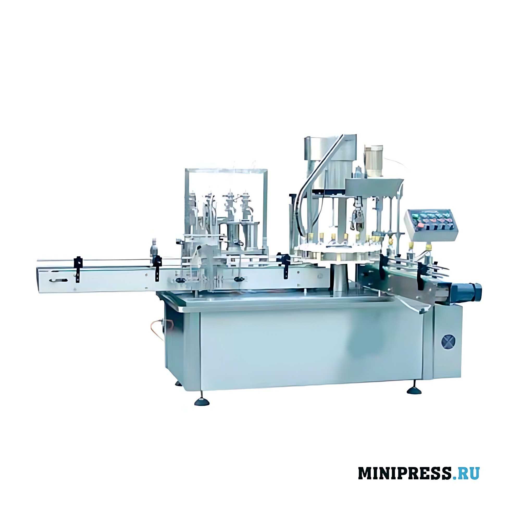 Linear equipment for filling and capping of YFA 4