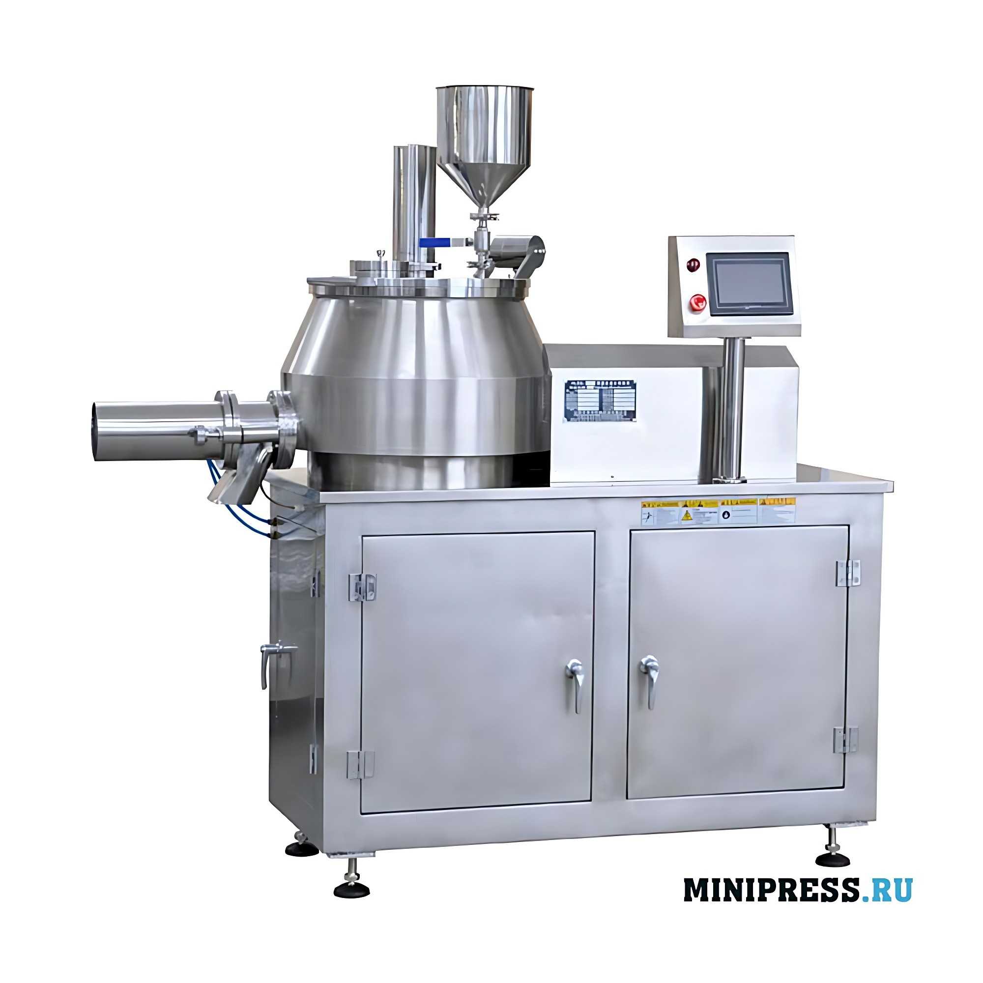 Granulator for wet granulation of CEM 20X