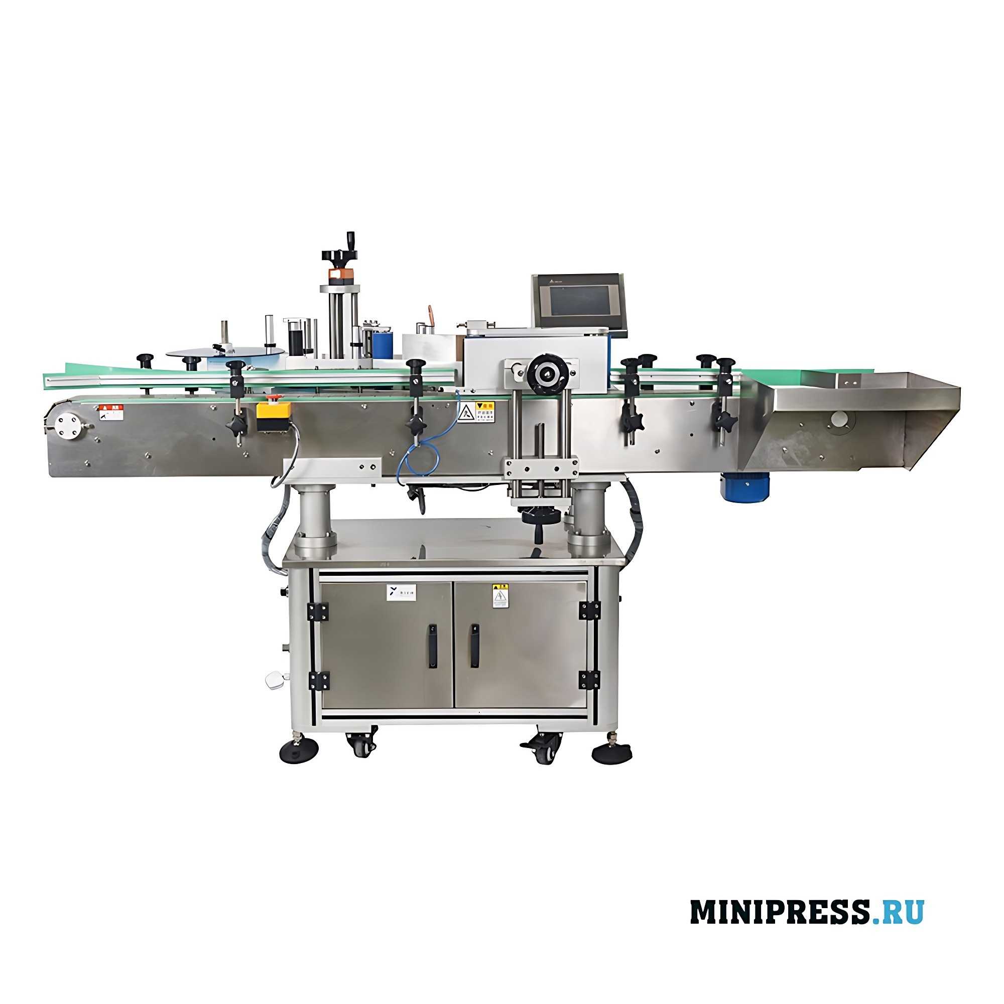 Equipment for horizontal labeling of bottles NPE 22